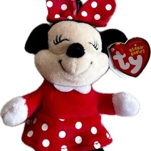 BNWT TY Beanie Babies “Originals” Collection - Minnie Mouse Soft Plush Clip-on